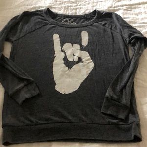 Chaser dark heather gray sweatshirt
